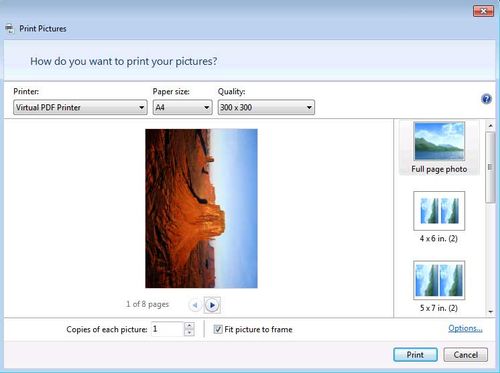 Печать PDF как изображения